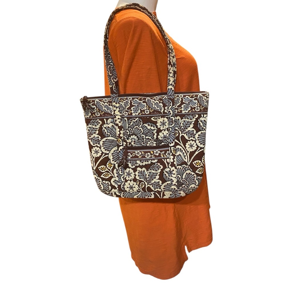 Vera Bradley Floral Brown Tote Bag - Picture 1 of 8